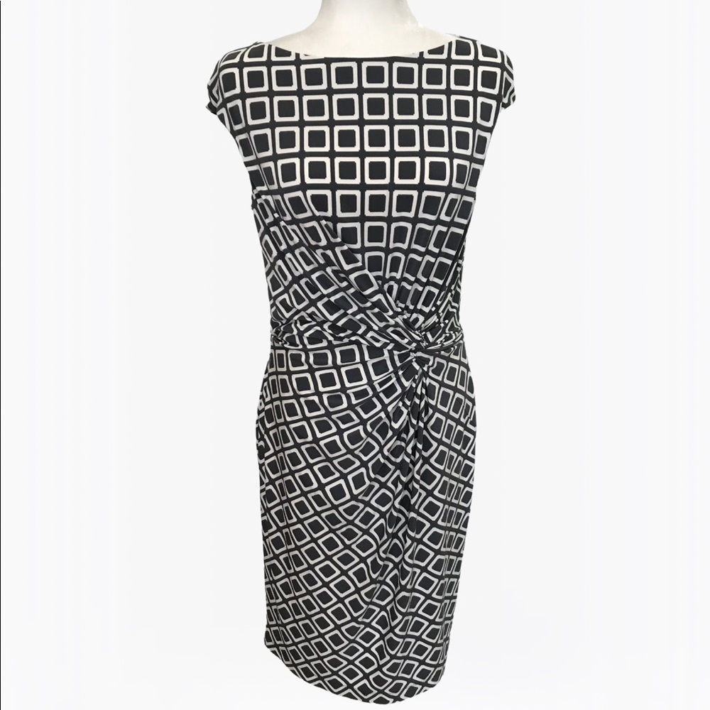 Ralph Lauren Sheath Geo Print Women’s Midi Dress - 10/12 - Picture 10 of 17